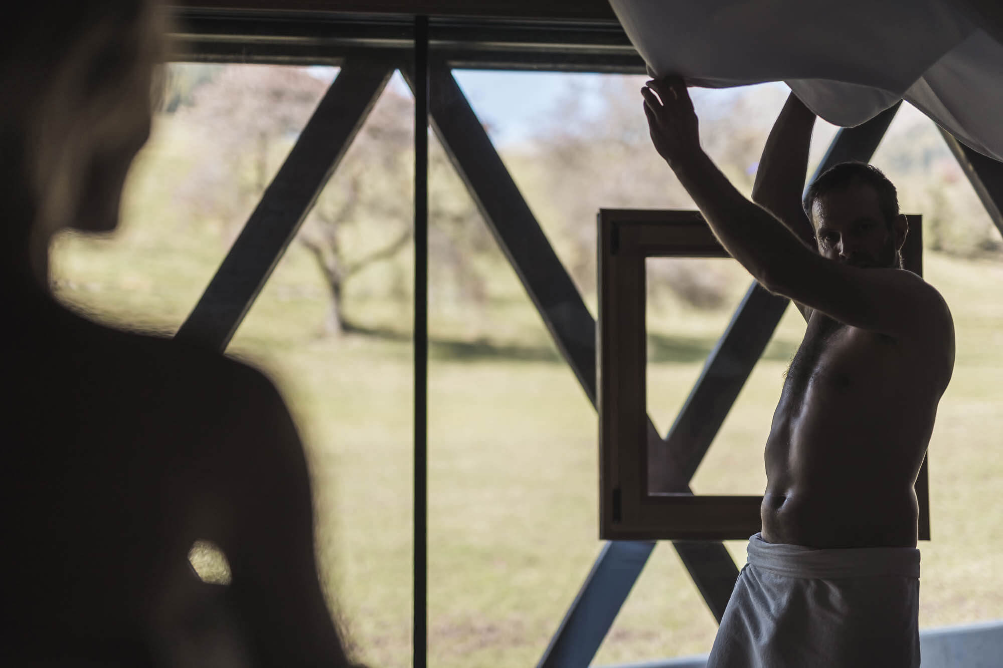 Infusion of man in sauna - Hotel Terentnerhof