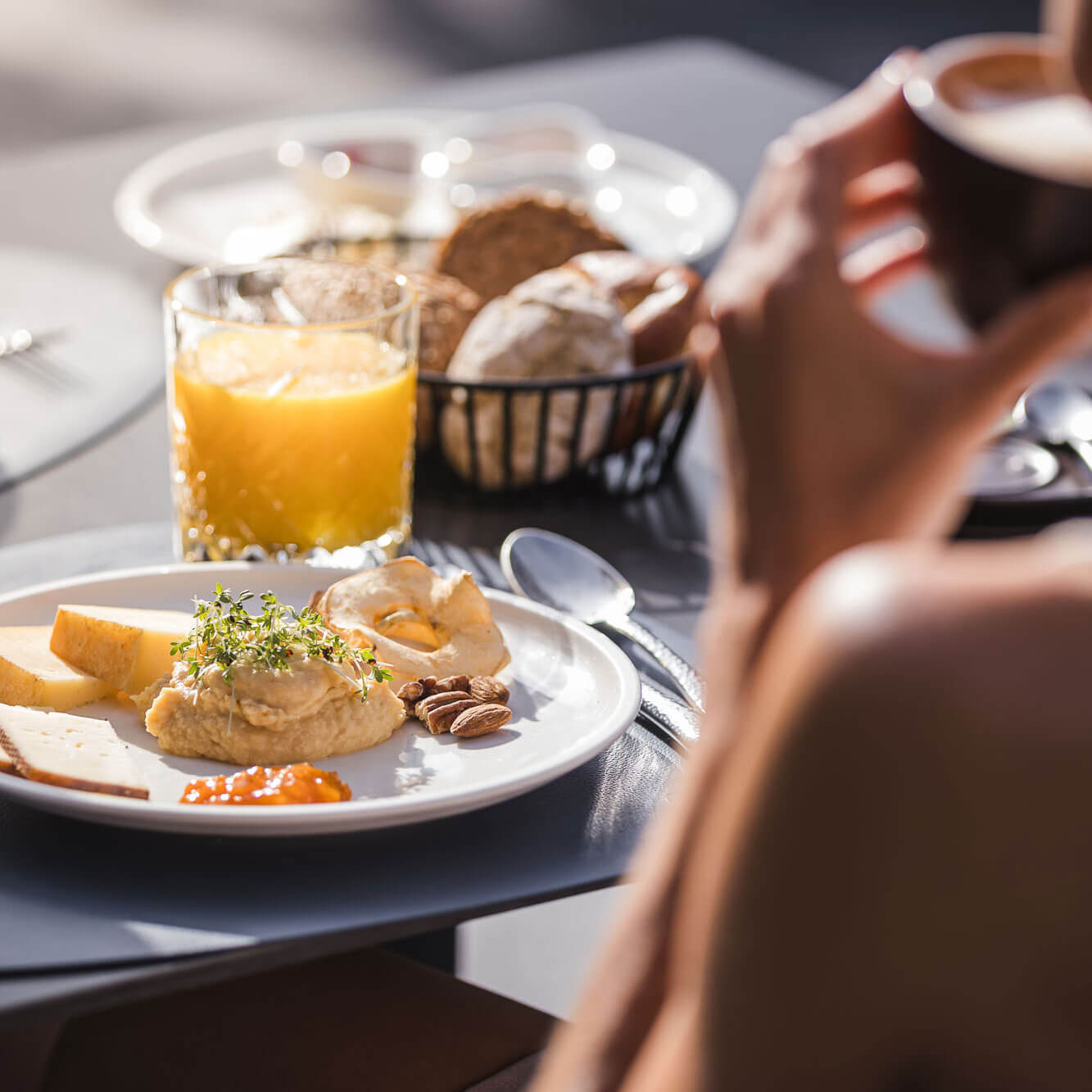 Breakfast luck in the morning - close-up - Hotel Terentnerhof
