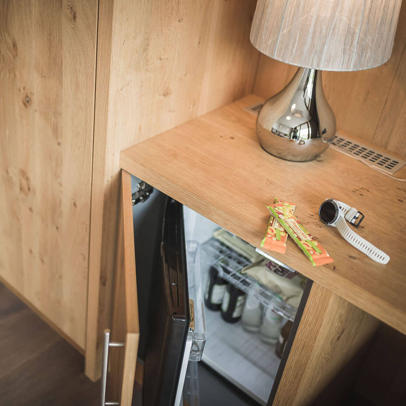 Included services - Minibar with drinks & snacks - close-up - Hotel Terentnerhof