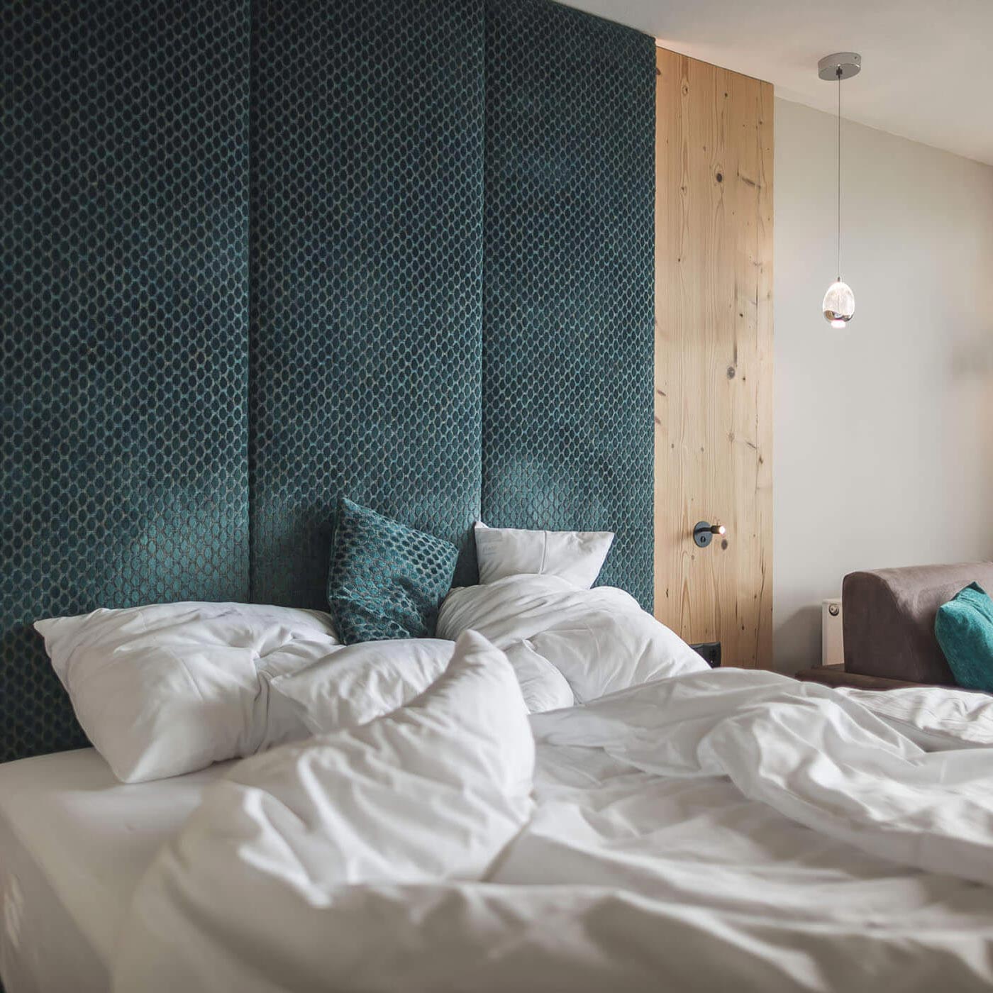 Junior Suite - Bett Detailaufnahme - Hotel Terentnerhof