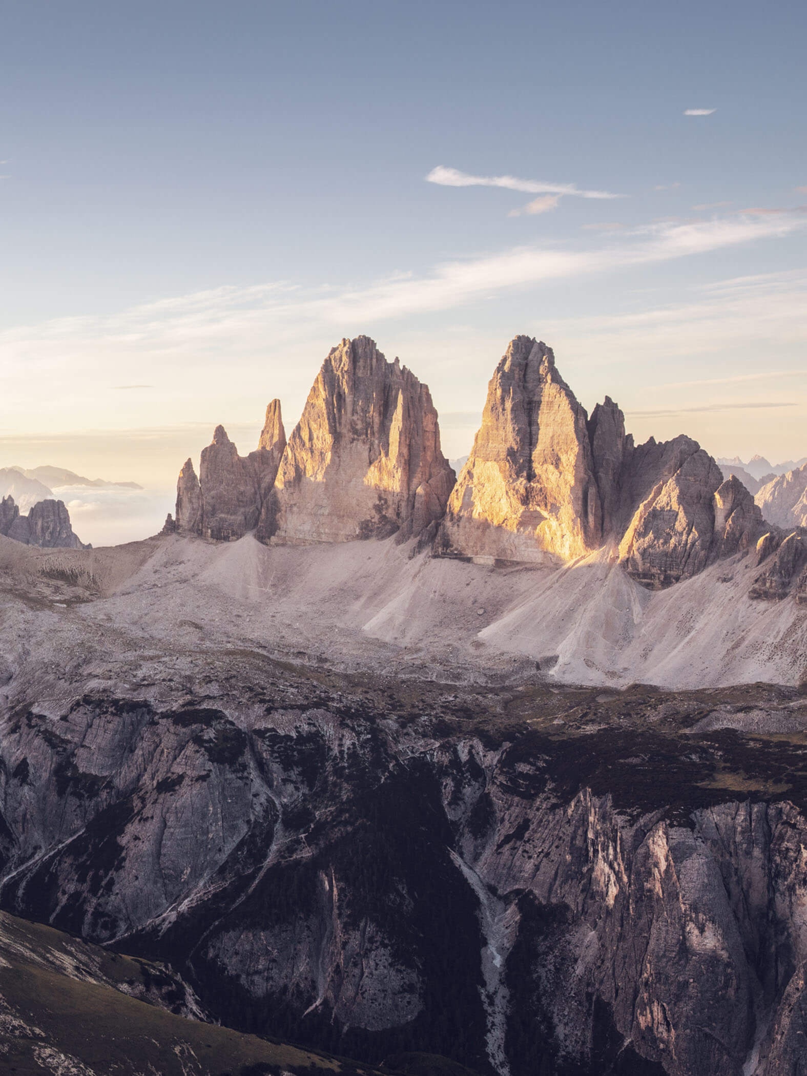 Ausblick auf die Drei Zinnen - Hotel Terentnerhof